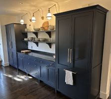 pantry and floating shelves